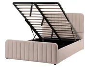 Ottoman Bed LUNAN Boucle Beige 120 x 200 cm (EU Small Double)_1048415