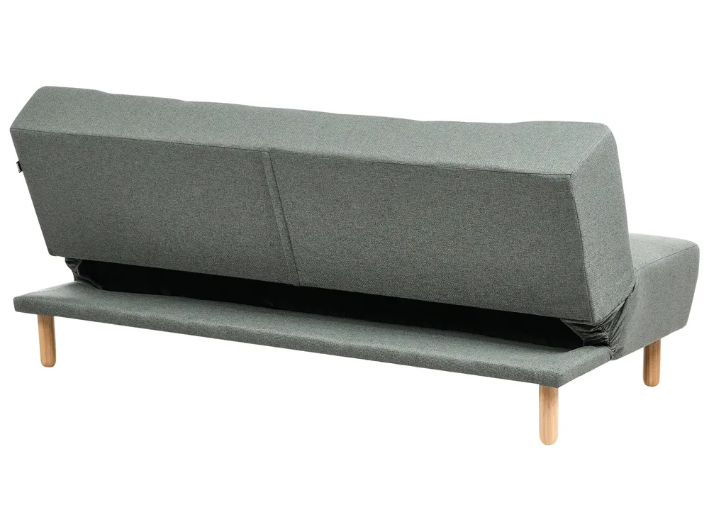 Sofa Bed 3 Seater ALSTEN Fabric Green_1003778