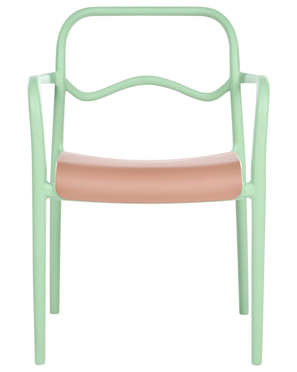 Gartenstuhl 2er Set THASOS Kunststoff Grün_1045556