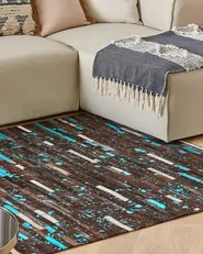 Rug KISIR Dark Brown 160 x 230 cm Leather_764720