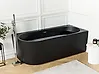 Eckbadewanne GOCTA 170 x 80 cm Schwarz linksseitig