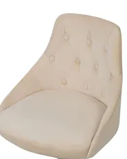 Schreibtischstuhl PARRISH Samtstoff Beige_732467