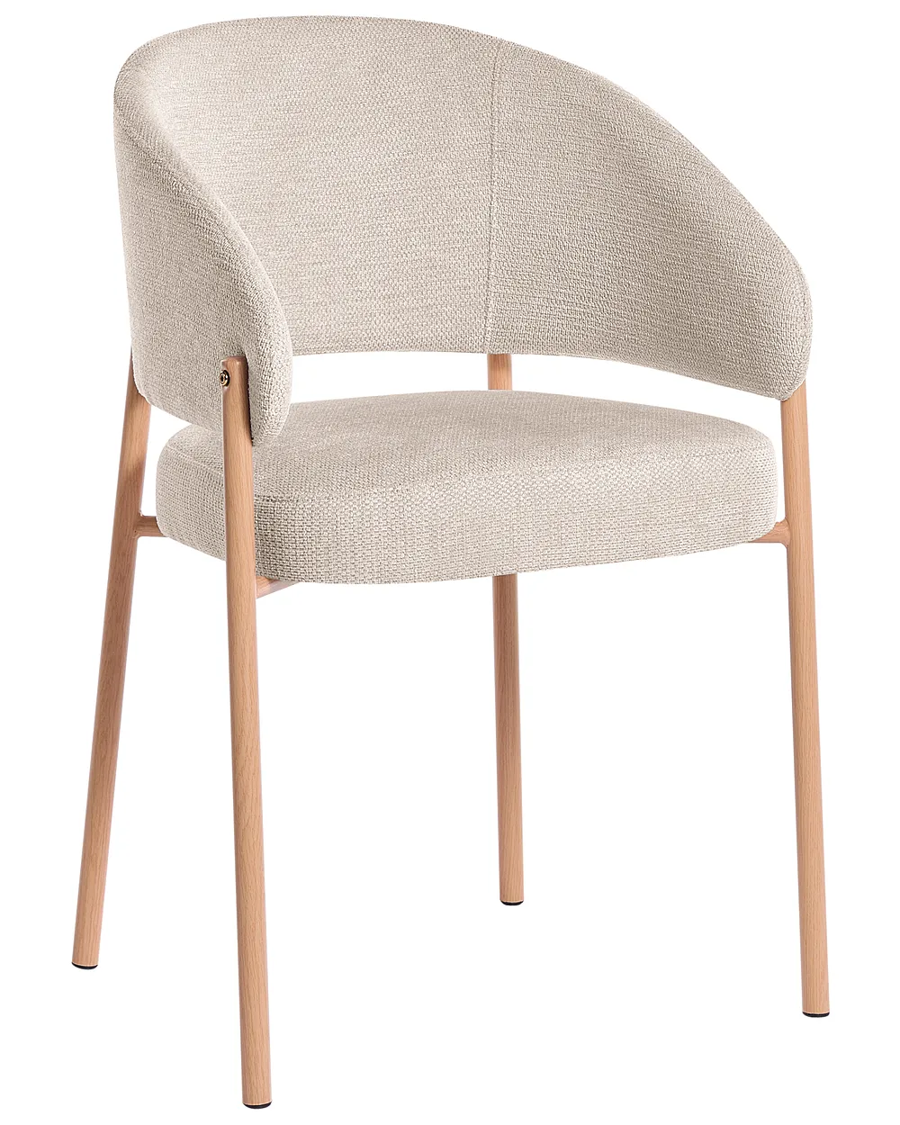 Esszimmerstuhl 2er Set ZANE Stoff Hellbeige_1160987