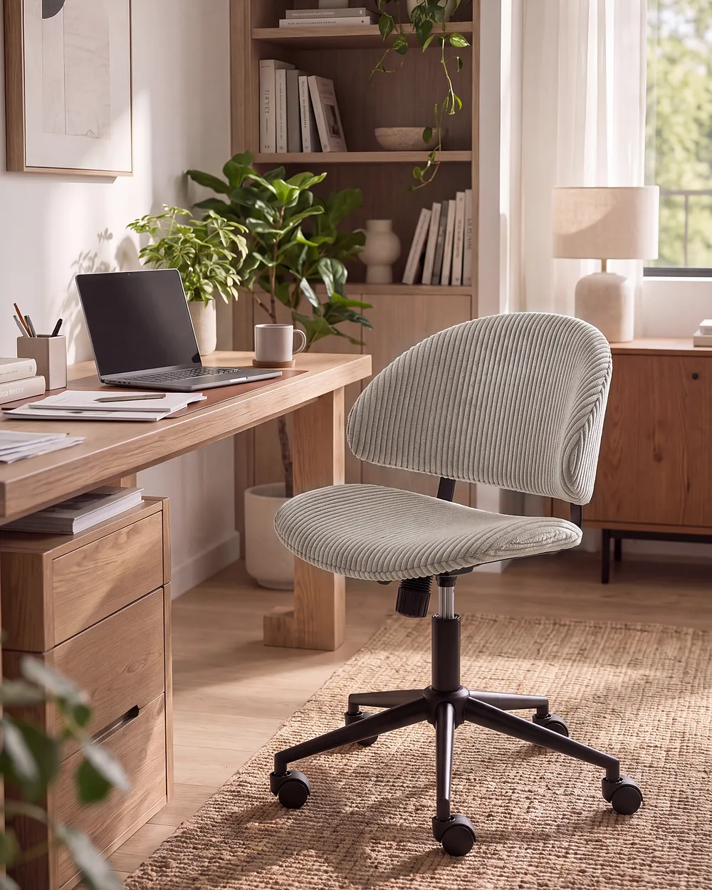 Bürostuhl KIANA Cord Taupe_1150940