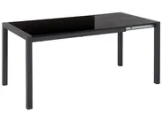 Ausziehbarer Esstisch GRANADA Schwarz 120/160 cm 80 cm_820882