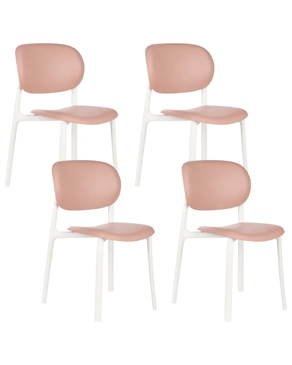 Gartenstuhl 4er Set MUSANO Pastellrosa