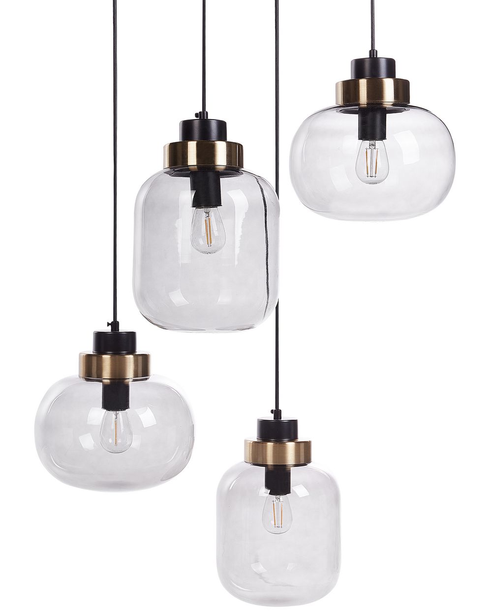 Oslonjena lampa ZAYANDE Staklo svijetlosivi