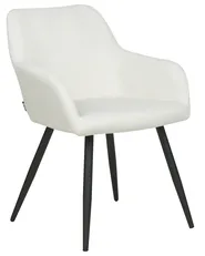 Set of 2 Dining Chairs CASMALIA Velvet Off-White_898667