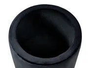 Pouf mit Stauraum WENONA Samtstoff Schwarz_1026323