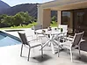 Gartentisch MALETTO 120 cm 120 cm Glas Weiß