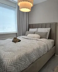 Krevet s prostorom za pohranu SEZANNE Samet Sivo-bež 140 x 200 cm_1033809