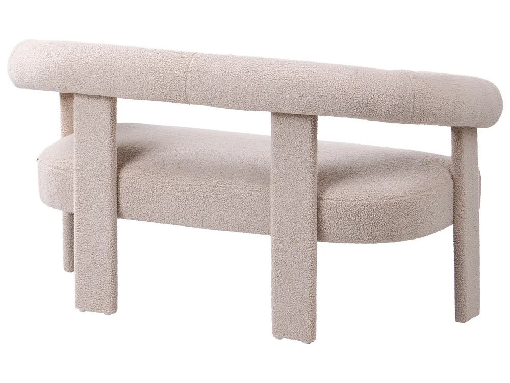 Sofa 2-Sitzer ILBRO Bouclé Hellbeige_1059047