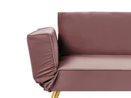 Schlafsofa 2-Sitzer SAARELA Samtstoff Rosa_932742