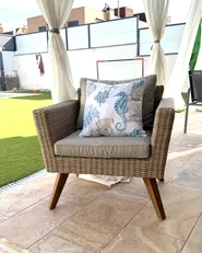 Lounge Set mit Tisch 5-Sitzer VITTORIA Polyrattan Grau_1018104
