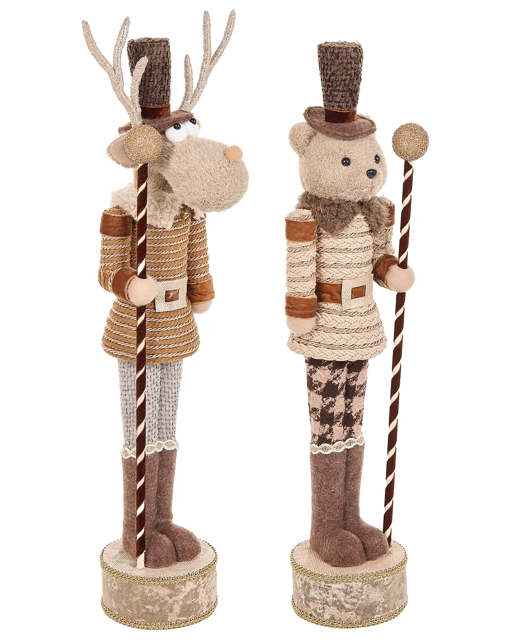 Set od 2 dekorativne figurice HAMARI 66/68 cm Medvjed Subota bež