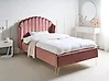 Bett mit Lattenrost Samtstoff AMBILLOU 120 x 200 cm Rosa
