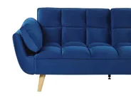 Schlafsofa 3-Sitzer ASBY Samtstoff Marineblau_788084