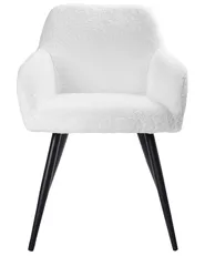 Esszimmerstuhl 2er Set CASMALIA Bouclé Cremeweiß_956976
