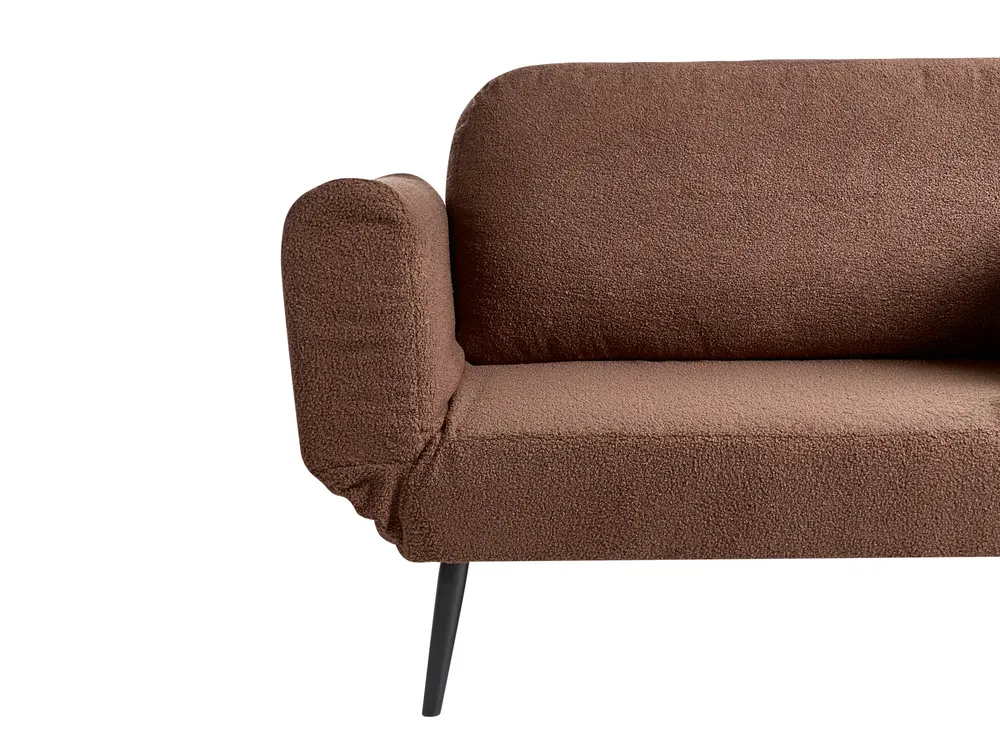 Schlafsofa 2-Sitzer DOROTEA Bouclé Braun_1071368