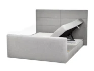 Boxspringbett mit Stauraum ARISTOCRAT Stoff Hellgrau 160 x 200 cm_873789