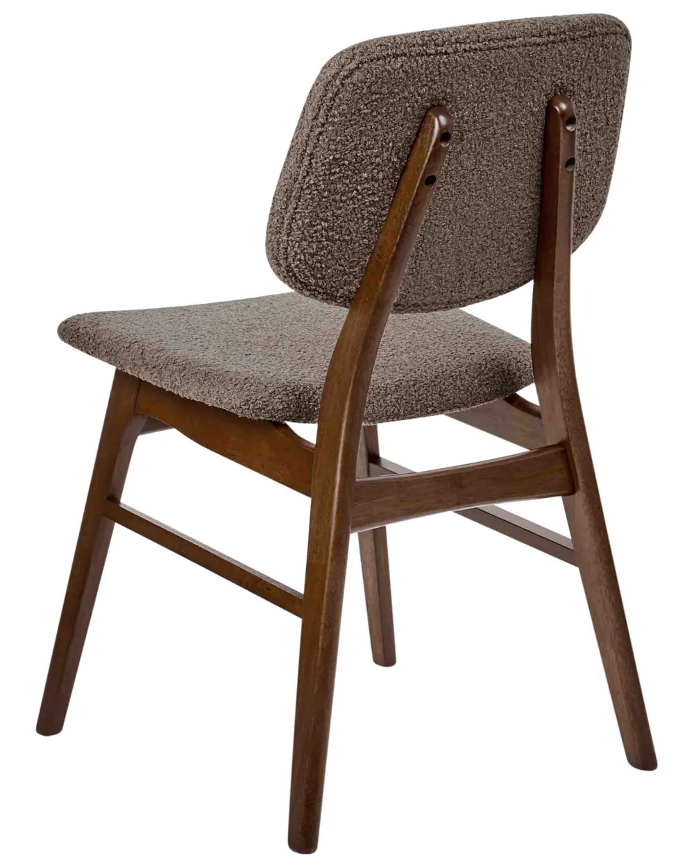 Set of 2 Dining Chairs ELAINE Boucle Dark Brown/ Taupe_952268