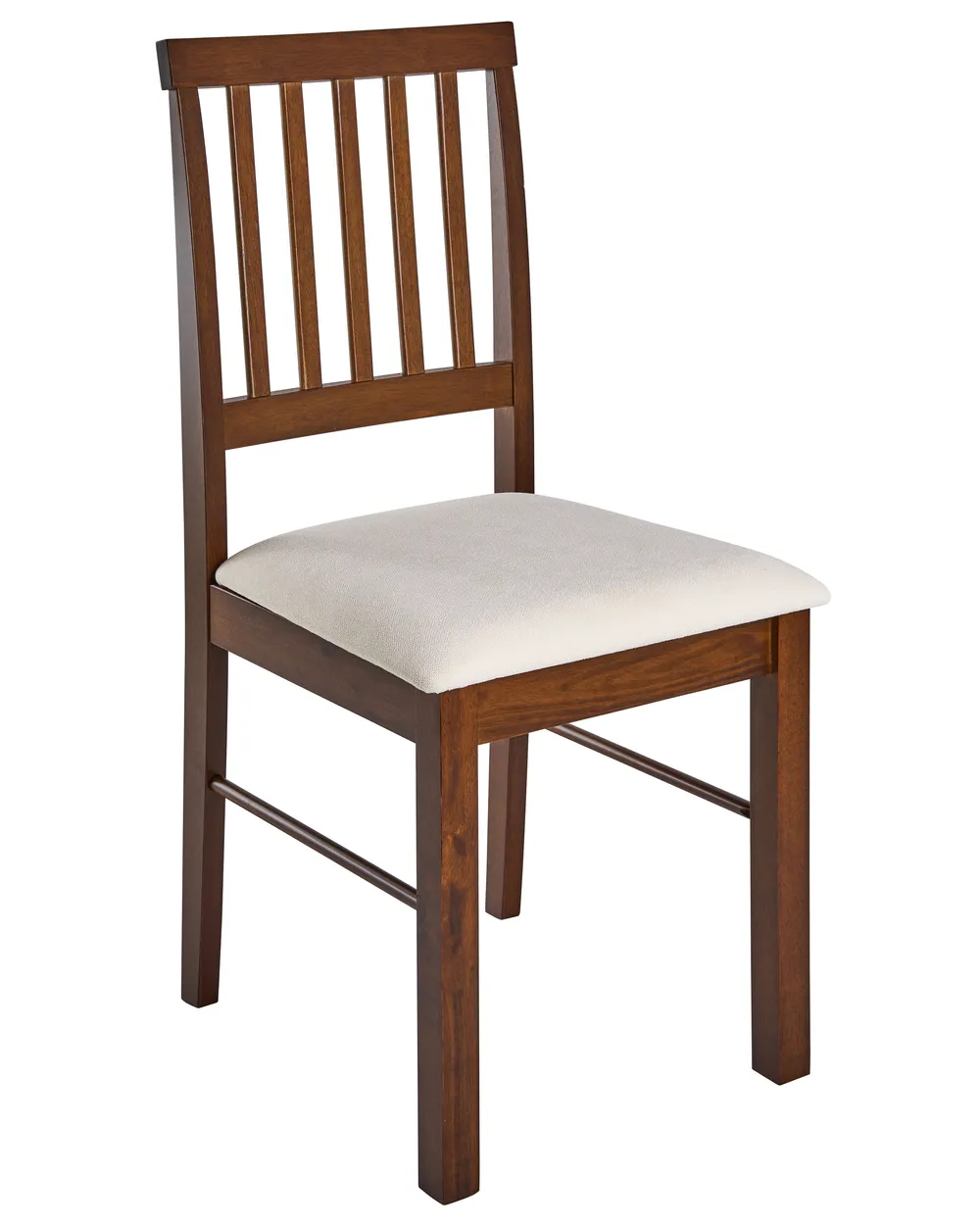 Esszimmerstuhl 2er Set ORONO Holz Dunkelbraun / Hellbeige_1076370