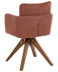 Esszimmerstuhl 2er Set drehbar EVELYN Bouclé Orange_1125761