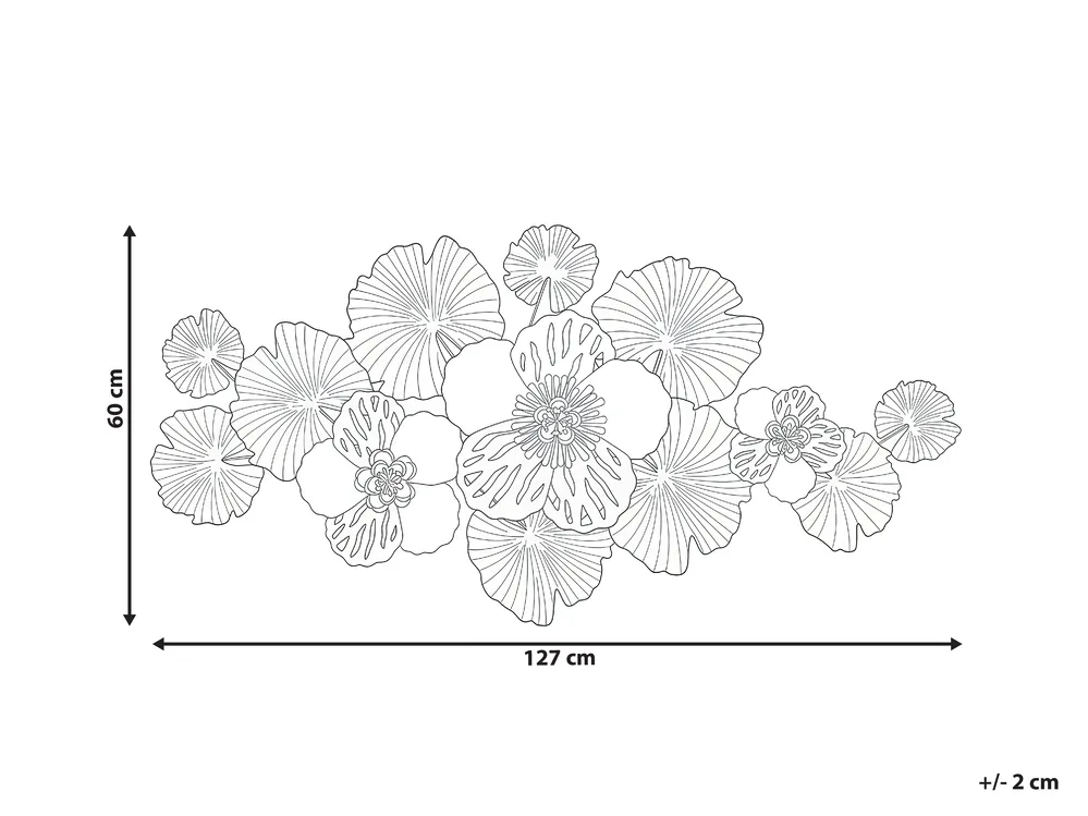 Wandobjekt Blume MOLYBDENIUM Metall 60 cm Bunt_1029946