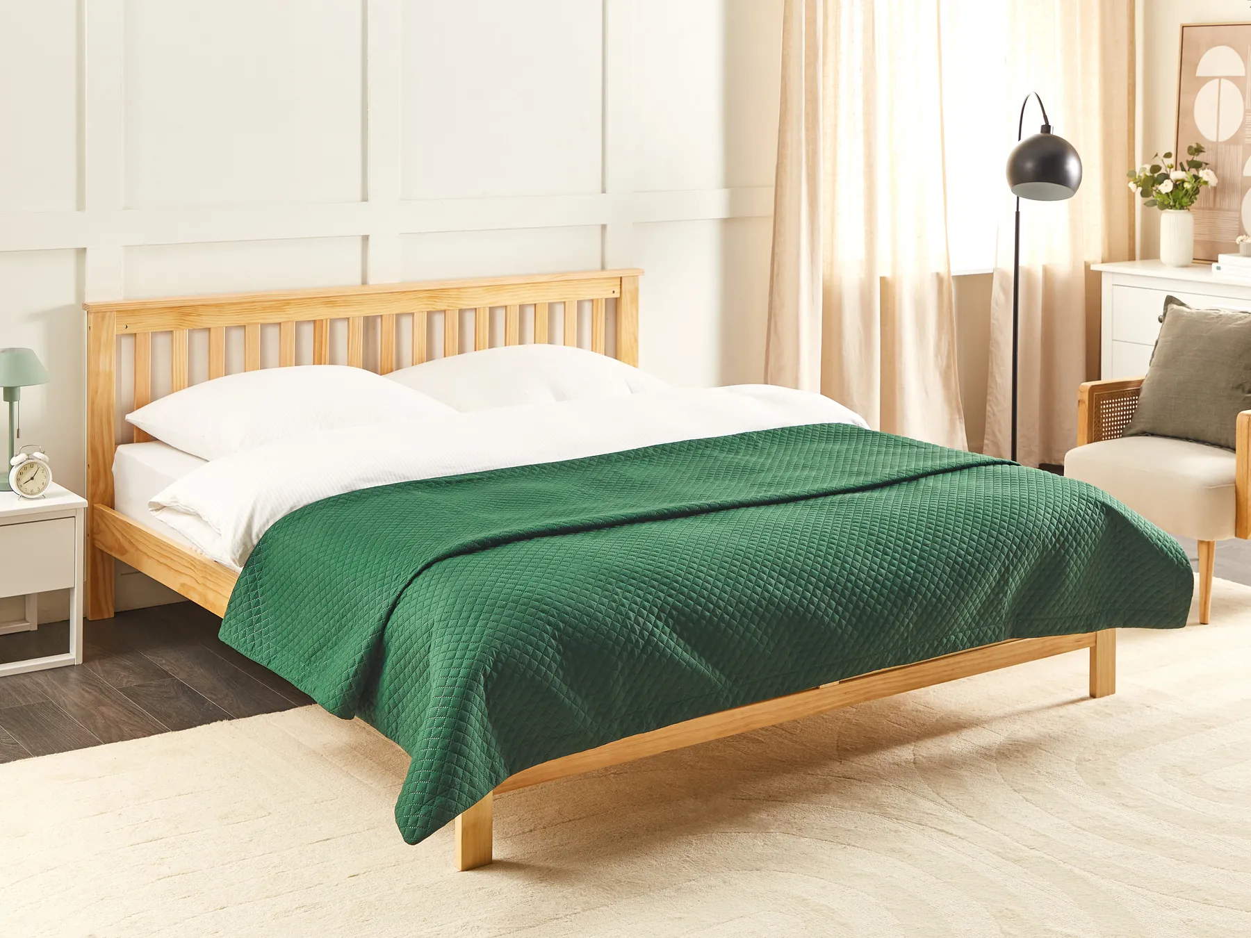 Bedspread NAPE 200 x 220 cm Dark Green_914613