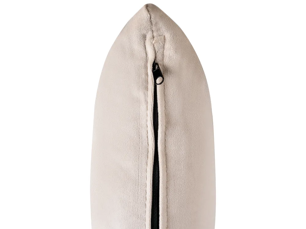 Schlafsofa 3-Sitzer EINA Samtstoff Hellbeige_1057727