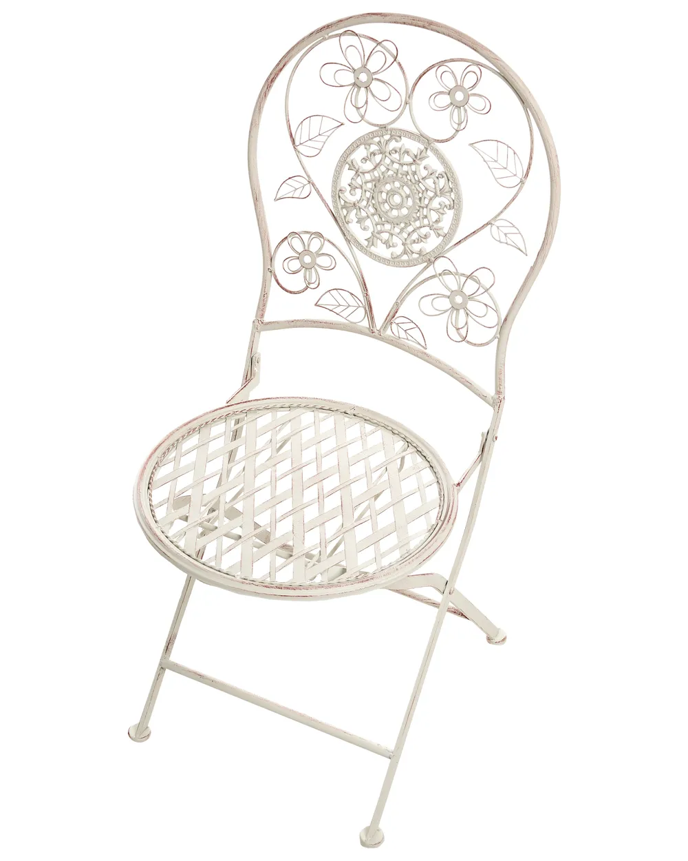 Set of 2 Garden Chairs YAVIZA Folding Metal Light Beige_1001886