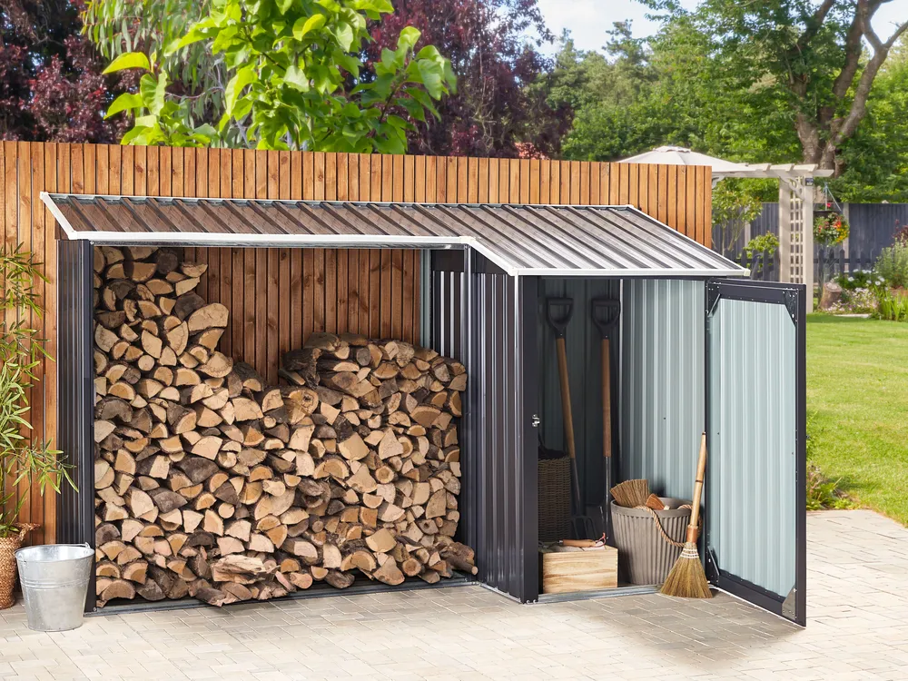 Tool Shed AOSTA 270 cm 105 cm Black - Beliani.ro