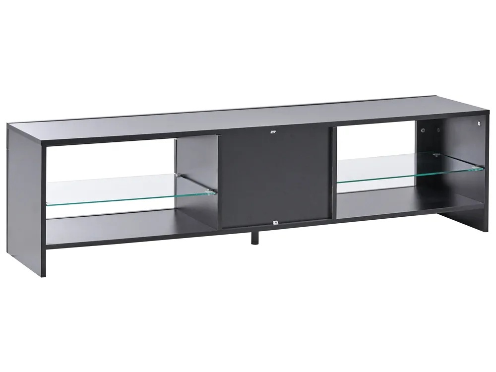TV-Möbel mit LED-Beleuchtung ESQUIMALT Schwarz_1030889