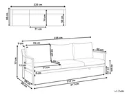 Garden Sofa 3 Seater KIATO Metal Dark Grey_934630