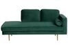 Right-Hand Chaise Longue MIRAMAS Velvet Emerald Green