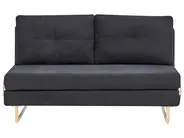 Living Room Set 6 Seater JERSLEV Fabric Black_1013838