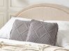 Set of 2 Decorative Cushions BESHAM 45 x 45 cm Cotton Grey Geometric Pattern