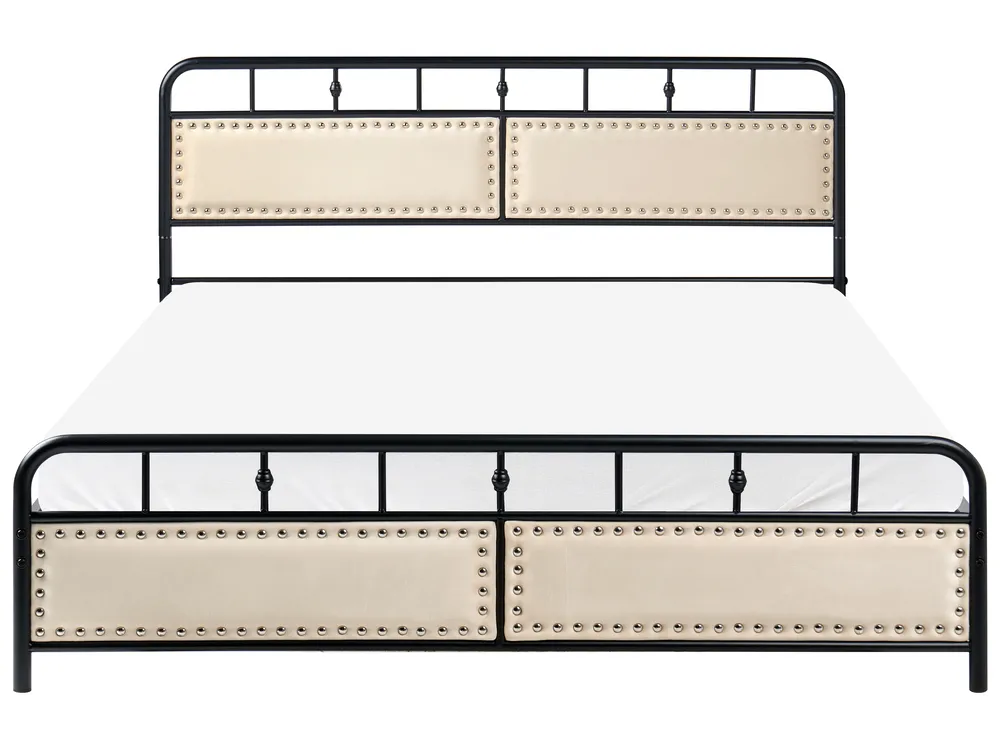 Bett mit Lattenrost Metall BREUILLET 160 x 200 cm Schwarz_1033487