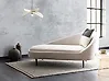 Rechtsseitige Chaiselongue VALREAS Stoff Taupe