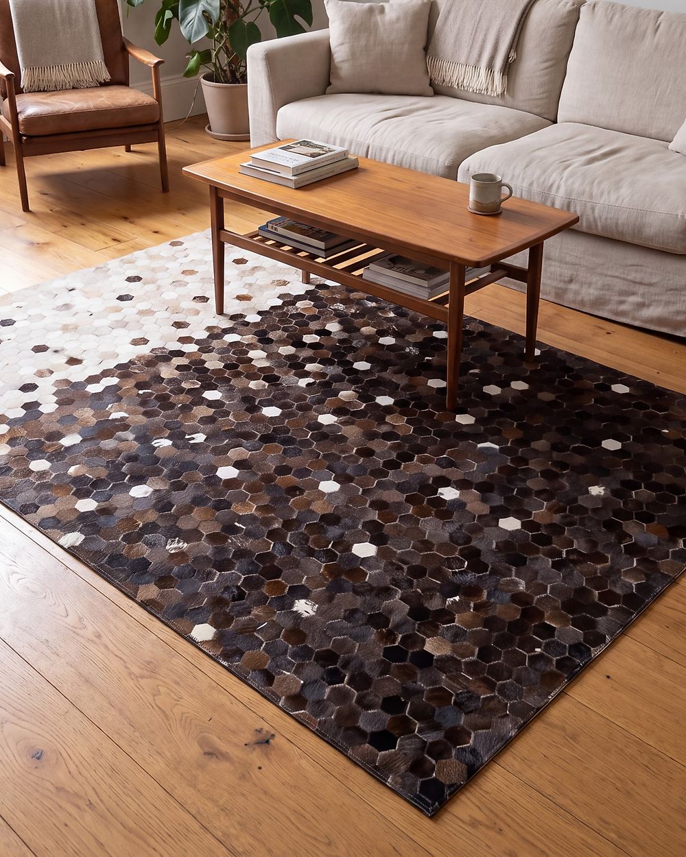 Rug EYIM Brown 140 x 200 cm Leather