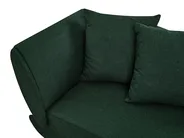 Linksseitige Chaiselongue MERI mit Stauraum Kunstleinen Grün_937761