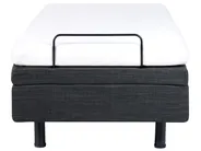 Verstellbares Bett ohne Kopfteil Stoff DUKE 80 x 200 cm Dunkelgrau_951791