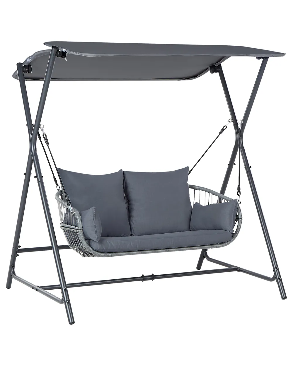 Patio Swing FIASTRA Metal Dark Grey