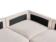 Modul Ecksofa 5-Sitzer MESNALI Bouclé Cremeweiß linksseitig_1046613