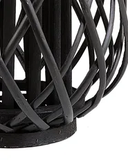 Lantern MAURITIUS 30 cm Willow Wood Black_734175