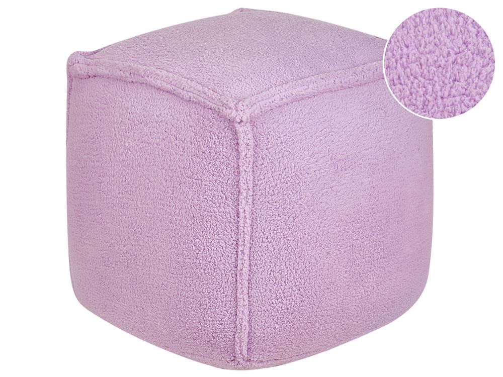 Poef ALIPUR Bouclé Paars