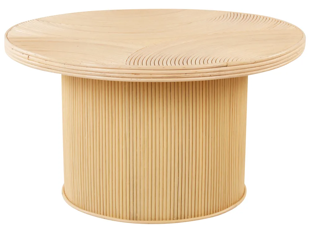 Set of 2 Coffee Tables ILIOS Rattan Natural_926291