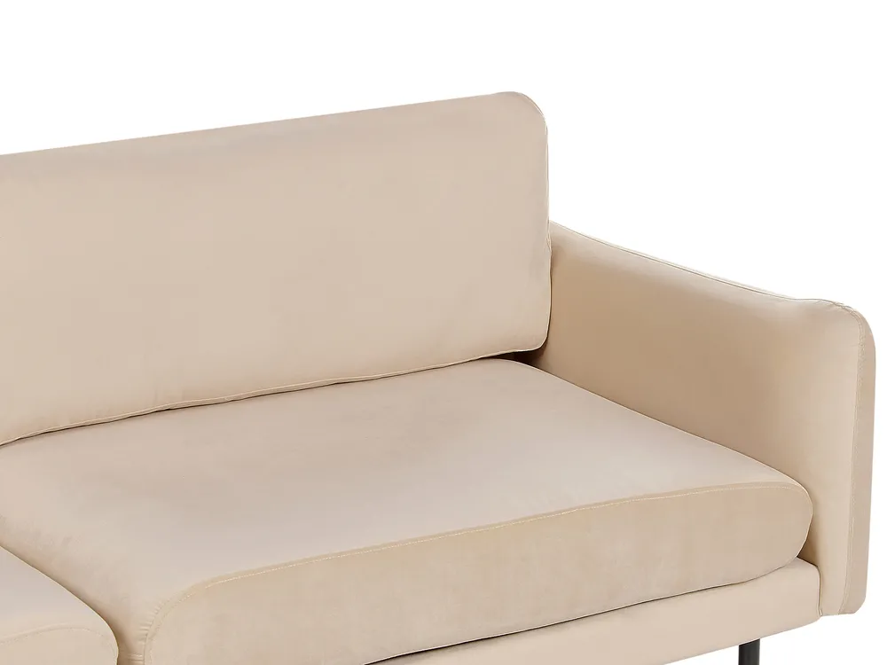 Sofa 3-Sitzer VINTERBRO Samtstoff Beige_897391