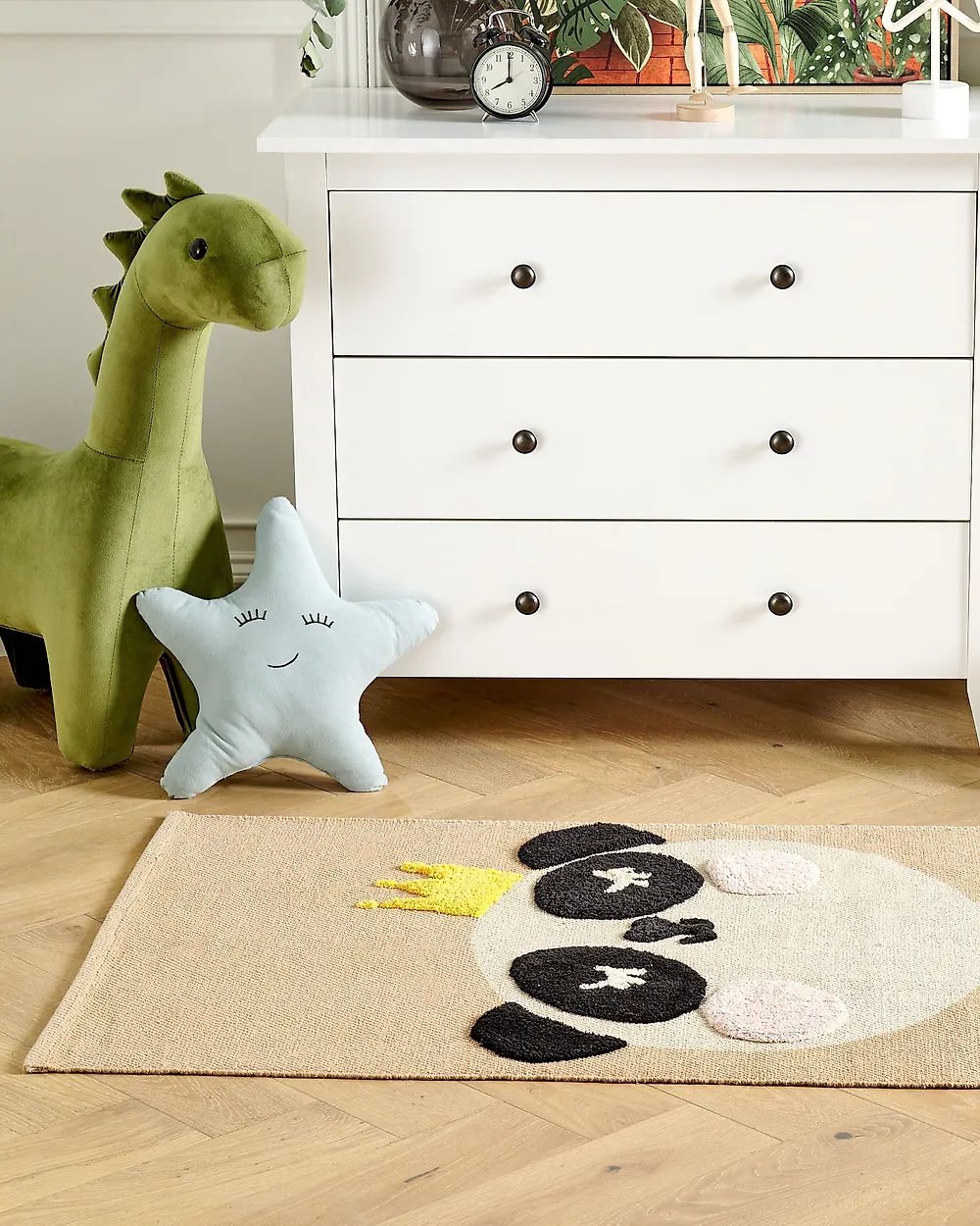 Kinderteppich BUNAN Beige 80 x 150 cm Baumwolle_1187499
