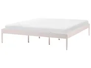 Bett mit Lattenrost Metall VAURS 180 x 200 cm Hellbeige_1165404